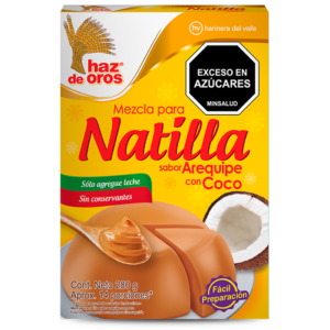 Mezcla para natilla sabor arequipe con coco
