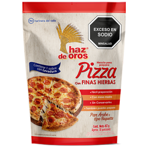 Mezcla para preparar bases de pizza  con especias