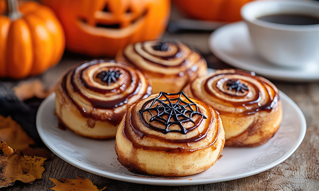 Rollos de canela terroríficos: un dulce embrujo para Halloween