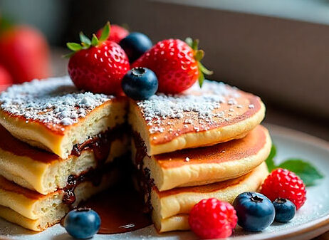 Pancakes rellenos de Nutella: la receta más deliciosa para compartir